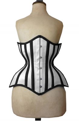 UnderBust White black Corset